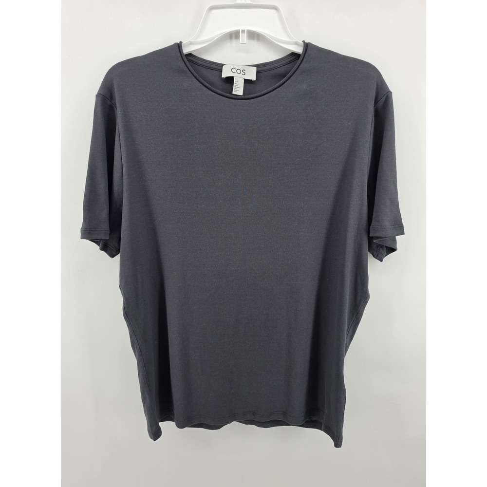 COS Charcoal Grey Crew Neck T-Shirt Relaxed Fit Short Sleeve XL - Picture 1 of 10